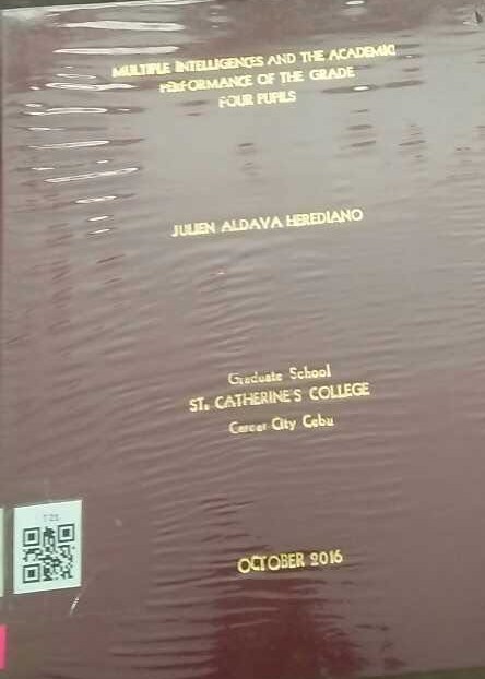 Multiple Intelligence And The Academic Performance of the Grade Four Pupils